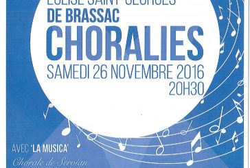 Quatre chorales pour les Choralies de BRASSAC, au profit du Téléthon.