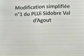 Modification simplifiée n°1 du PLUI Sidobre Val d’Agout