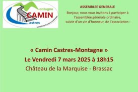 Assemblée Générale de l’association Camin Castres-Montagne