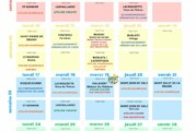 Planning du Landou pour le mois de juin