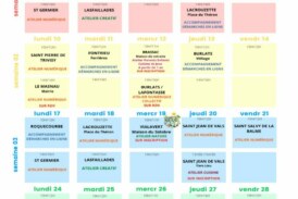 Planning du Landou pour le mois de juin