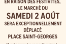 Marché de Brassac du samedi 2 août – Place Saint-Georges