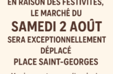 Marché de Brassac du samedi 2 août – Place Saint-Georges