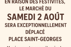 Marché de Brassac du samedi 2 août – Place Saint-Georges