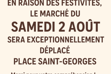 Marché de Brassac du samedi 2 août – Place Saint-Georges