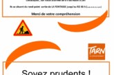 Réfection de la chaussée sur la RD622 commune de Burlats