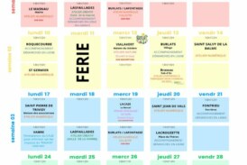 Planning du Landou pour le mois de novembre