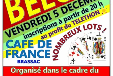 Concours de belote au profit du téléthon