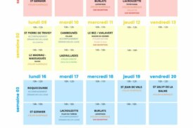 Planning du Landou pour le mois de février