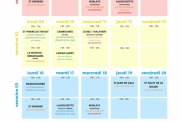 Planning du Landou pour le mois de février