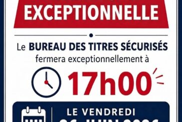 Fermeture exceptionnelle du Bureau des Titres Sécurisés