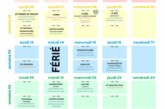 Planning du Landou pour le mois de juillet