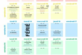 Planning du Landou pour le mois de juillet