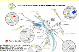 Fêtes de Brassac : Plan de fermeture des routes