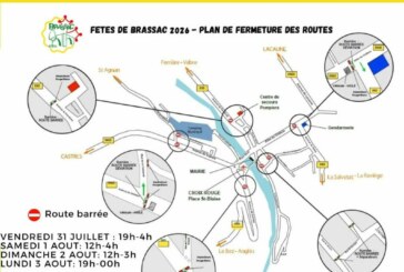 Fêtes de Brassac : Plan de fermeture des routes