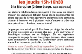 Chant choral à l&rsquo;Espace Culturel de la Marquise