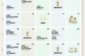 Planning du Landou pour le mois de novembre